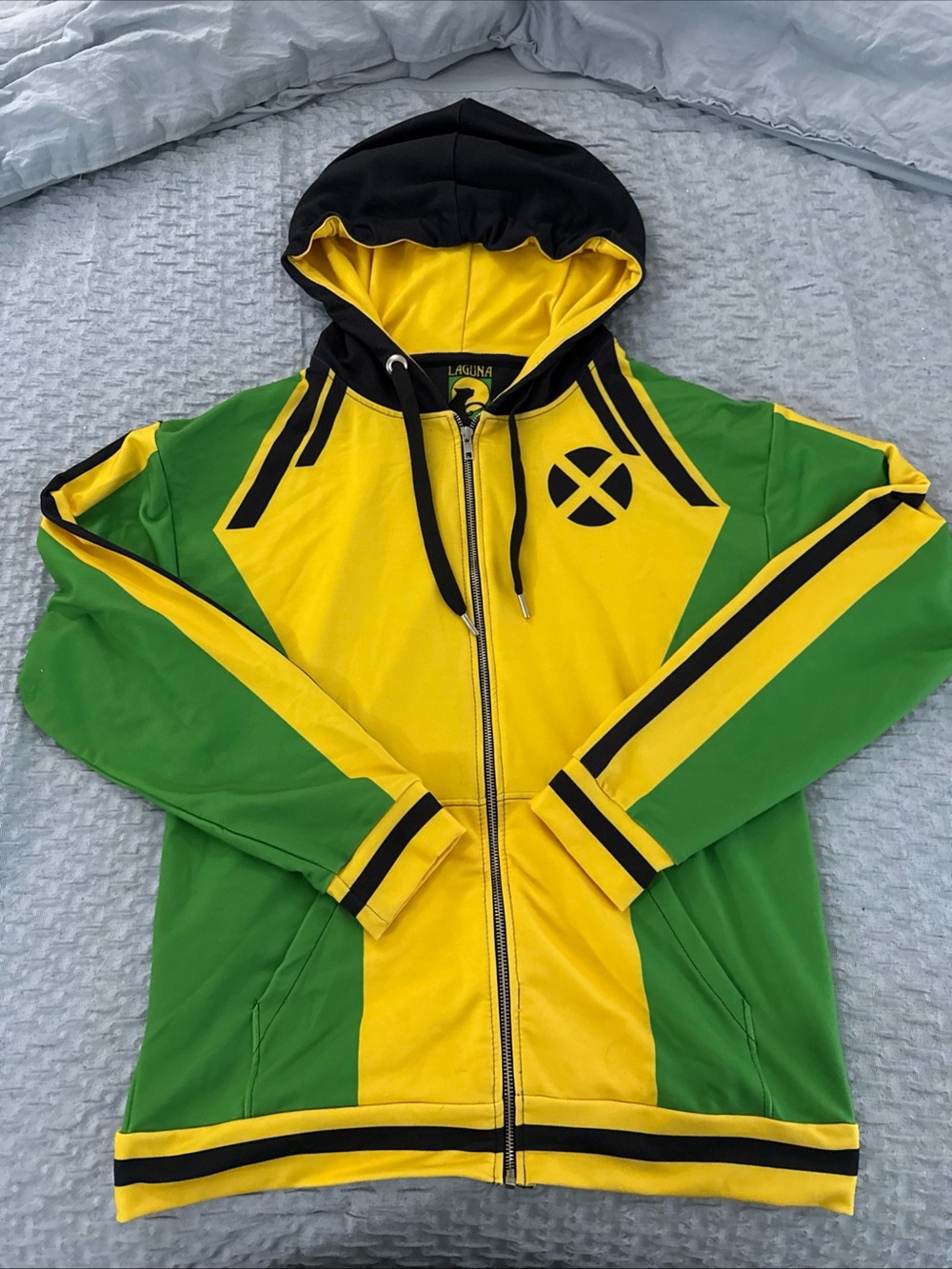 X-Men Inspired Yellow & Green Zip-Up Hoodie Jacket